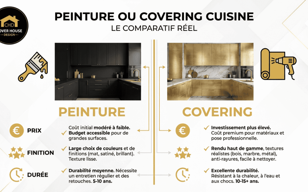 Peinture ou Covering Cuisine : Le Comparatif Réel (Prix, Finition, Durée)